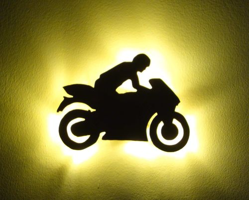 Wandlampe Motorrad